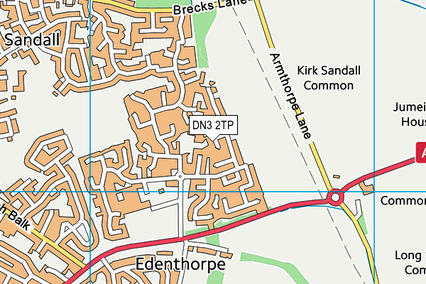 DN3 2TP map - OS VectorMap District (Ordnance Survey)