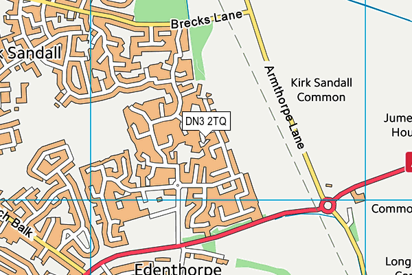 DN3 2TQ map - OS VectorMap District (Ordnance Survey)