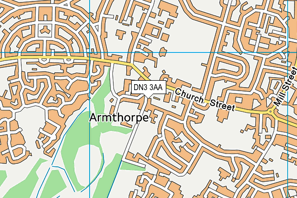 DN3 3AA map - OS VectorMap District (Ordnance Survey)