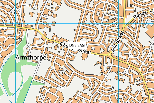 Premier Health And Fitness (Closed) map (DN3 3AG) - OS VectorMap District (Ordnance Survey)