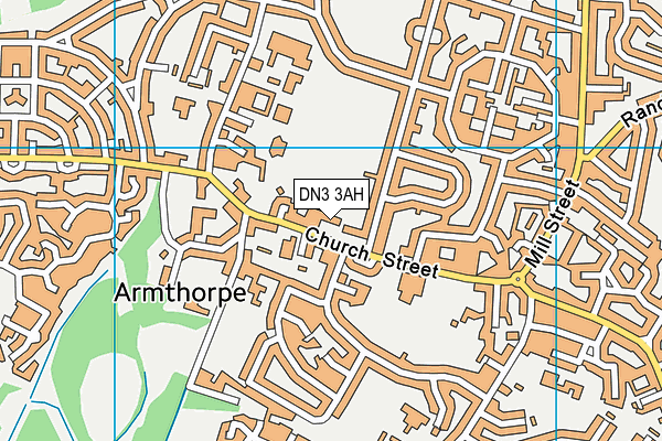 DN3 3AH map - OS VectorMap District (Ordnance Survey)