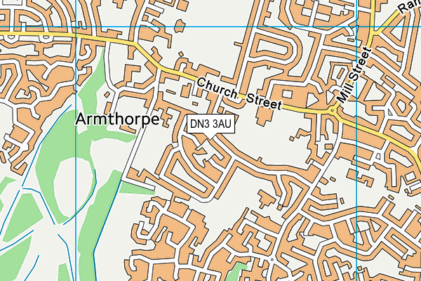 DN3 3AU map - OS VectorMap District (Ordnance Survey)