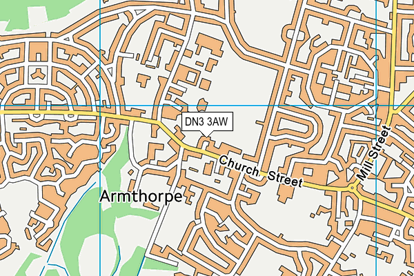 DN3 3AW map - OS VectorMap District (Ordnance Survey)