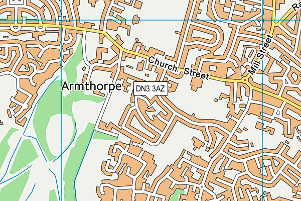 DN3 3AZ map - OS VectorMap District (Ordnance Survey)