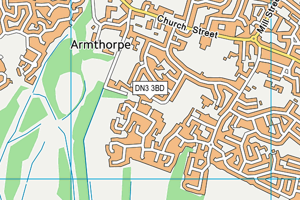 DN3 3BD map - OS VectorMap District (Ordnance Survey)