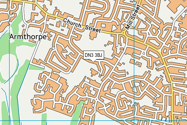 DN3 3BJ map - OS VectorMap District (Ordnance Survey)