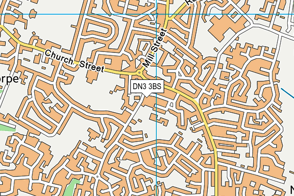 DN3 3BS map - OS VectorMap District (Ordnance Survey)