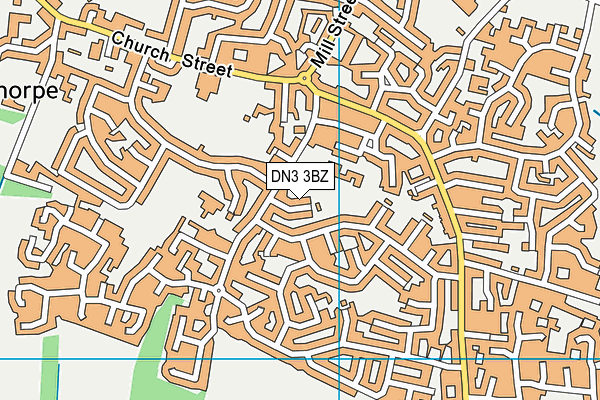 DN3 3BZ map - OS VectorMap District (Ordnance Survey)
