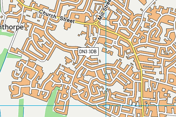 DN3 3DB map - OS VectorMap District (Ordnance Survey)