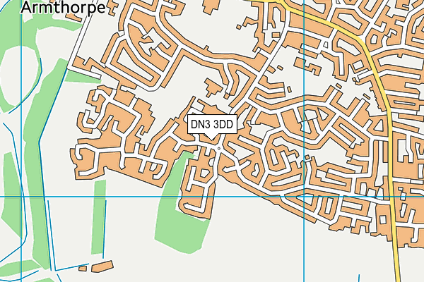 DN3 3DD map - OS VectorMap District (Ordnance Survey)