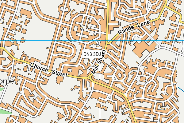DN3 3DJ map - OS VectorMap District (Ordnance Survey)