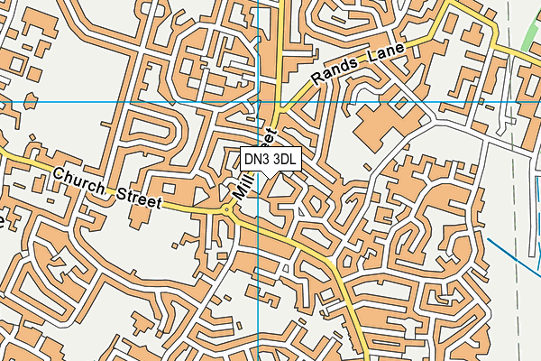 DN3 3DL map - OS VectorMap District (Ordnance Survey)