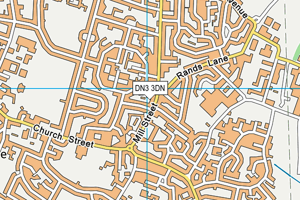 DN3 3DN map - OS VectorMap District (Ordnance Survey)