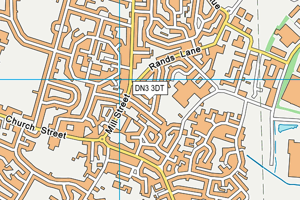 DN3 3DT map - OS VectorMap District (Ordnance Survey)