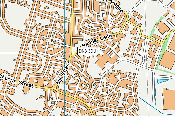 DN3 3DU map - OS VectorMap District (Ordnance Survey)
