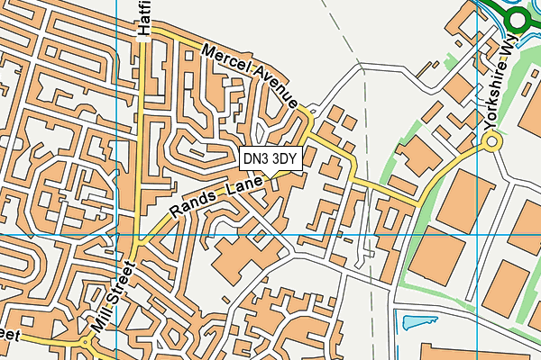 DN3 3DY map - OS VectorMap District (Ordnance Survey)