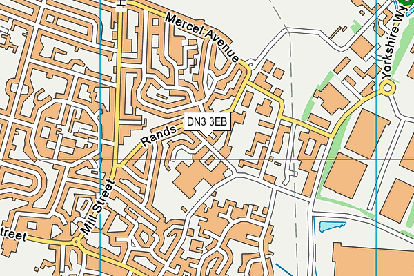 DN3 3EB map - OS VectorMap District (Ordnance Survey)