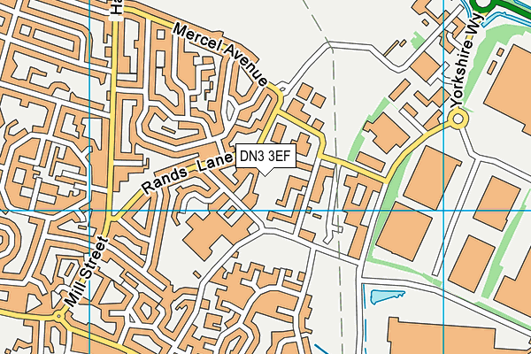 DN3 3EF map - OS VectorMap District (Ordnance Survey)