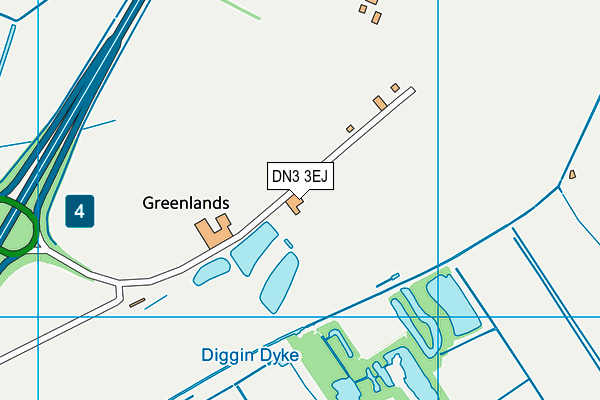 DN3 3EJ map - OS VectorMap District (Ordnance Survey)