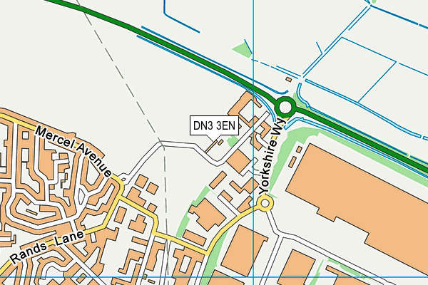 DN3 3EN map - OS VectorMap District (Ordnance Survey)