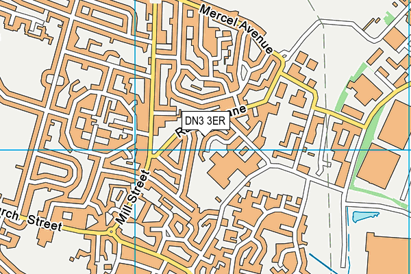 DN3 3ER map - OS VectorMap District (Ordnance Survey)