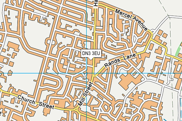 DN3 3EU map - OS VectorMap District (Ordnance Survey)