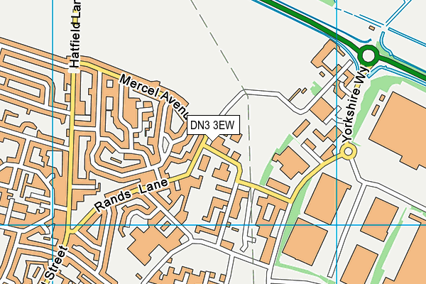 DN3 3EW map - OS VectorMap District (Ordnance Survey)