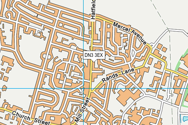 DN3 3EX map - OS VectorMap District (Ordnance Survey)