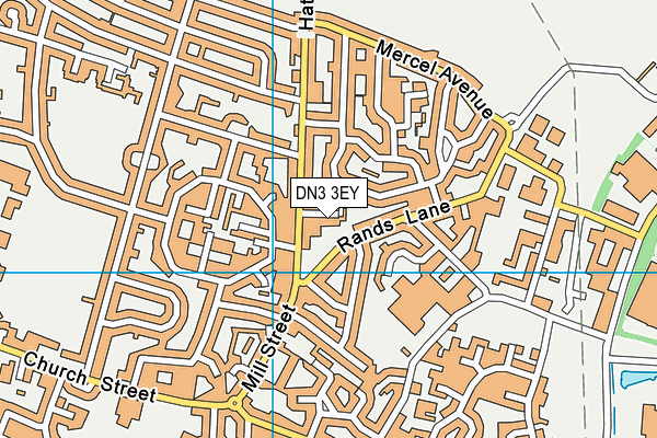 DN3 3EY map - OS VectorMap District (Ordnance Survey)