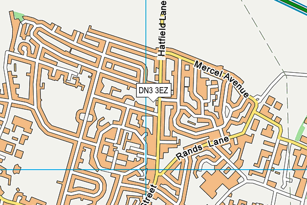 DN3 3EZ map - OS VectorMap District (Ordnance Survey)