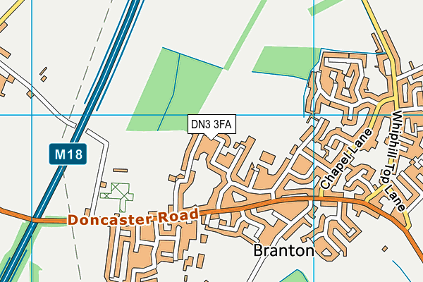 DN3 3FA map - OS VectorMap District (Ordnance Survey)