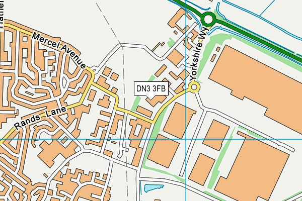 DN3 3FB map - OS VectorMap District (Ordnance Survey)