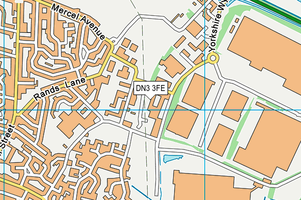 DN3 3FE map - OS VectorMap District (Ordnance Survey)