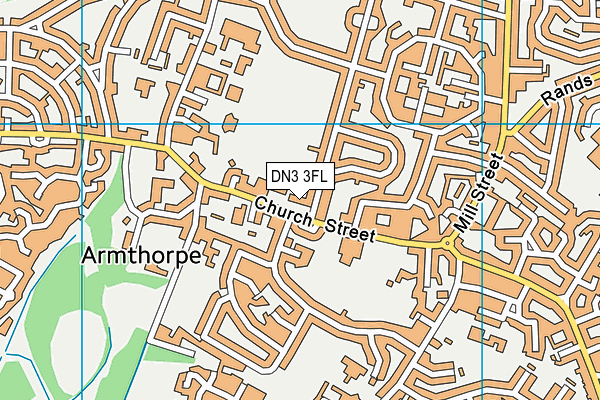 DN3 3FL map - OS VectorMap District (Ordnance Survey)