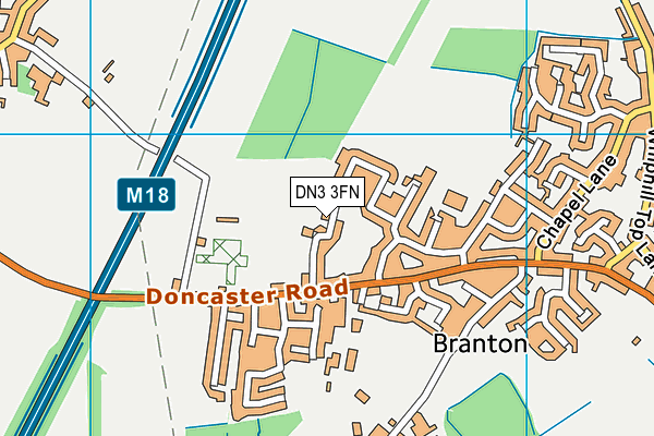 DN3 3FN map - OS VectorMap District (Ordnance Survey)