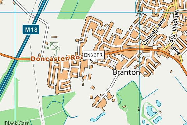 DN3 3FR map - OS VectorMap District (Ordnance Survey)