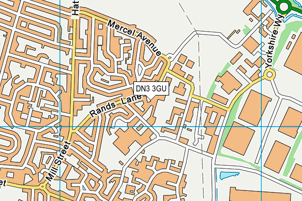 DN3 3GU map - OS VectorMap District (Ordnance Survey)