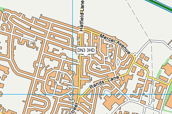 DN3 3HD map - OS VectorMap District (Ordnance Survey)