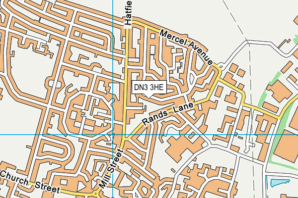 DN3 3HE map - OS VectorMap District (Ordnance Survey)