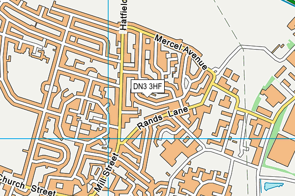 DN3 3HF map - OS VectorMap District (Ordnance Survey)