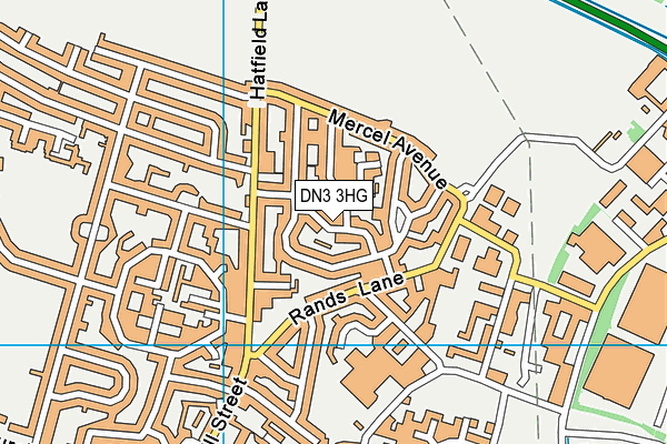 DN3 3HG map - OS VectorMap District (Ordnance Survey)