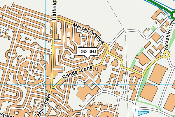 DN3 3HJ map - OS VectorMap District (Ordnance Survey)
