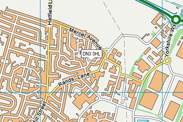 DN3 3HL map - OS VectorMap District (Ordnance Survey)