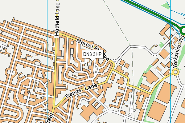 DN3 3HP map - OS VectorMap District (Ordnance Survey)