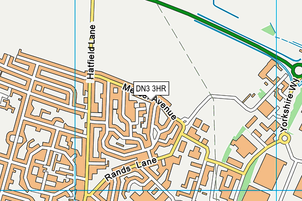 DN3 3HR map - OS VectorMap District (Ordnance Survey)