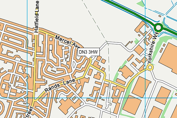 DN3 3HW map - OS VectorMap District (Ordnance Survey)