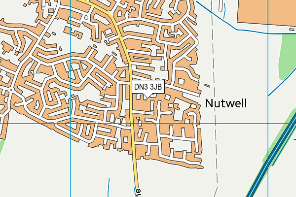 DN3 3JB map - OS VectorMap District (Ordnance Survey)