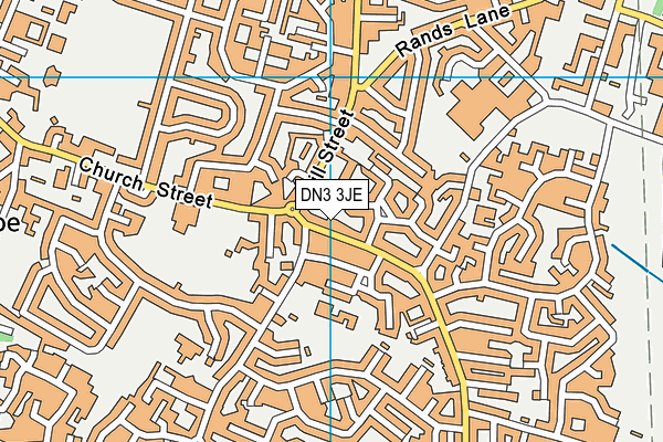 DN3 3JE map - OS VectorMap District (Ordnance Survey)