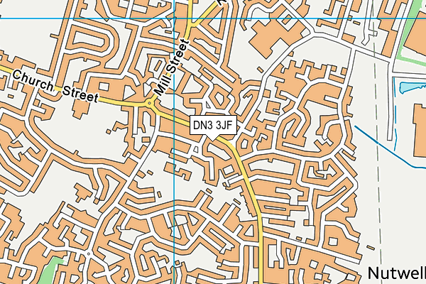 DN3 3JF map - OS VectorMap District (Ordnance Survey)