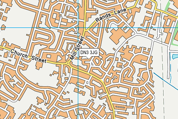 DN3 3JG map - OS VectorMap District (Ordnance Survey)